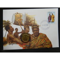 Гана 5 седи 1984 г конверт первого дня КПД