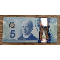 Werty71 Канада 5 долларов 2013 UNC банкнота премьер-министр Уилфрид Лорье
