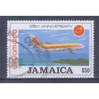 [1845] Ямайка 1994. Авиация.Самолет. Высокий номинал.Концовка серии. Гашеная марка. Кат.гаш.5,5 е.