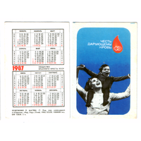 Календарь Честь дарующему кровь 1987