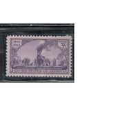 США-1944, (Мих.525),  **    , Железная дорога, Паровоз (одиночка),