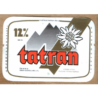 Этикетка пива Tatran Чехия Ф872