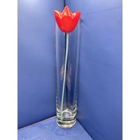 Ваза декоративная Maк  тюльпан стекло Неман