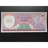 Суринам. 100 гульденов (образца 1985 года, P128b, UNC)