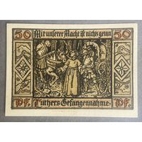 Банкнота 50 пфенниг 1921 год. Айзенах. Веймарская республика