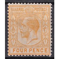 106.BrKCI. Великобритания. Колонии. Багамские острова. Стандарт. Георг V. 1912 г. 4P. Mi.#39.