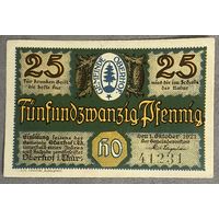 Нотгельд 25 пфеннигов 1921 год. Оберхоф,. Веймарская республика