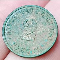 2 пфенинга 1912 года(J) реже
