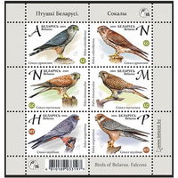 Беларусь 2021 Малый лист "Птицы Беларуси. Соколы" MNH