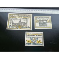 Германия-нотгельд   Neubukow 10 . 25 . 50 pfennig 1922