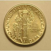 США, 1 Дайм 1943 Серебро AUNC