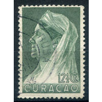 Нидерландские колонии - Кюрасао - 1936/39г. - королева Вильгельмина, печать Аруба, 12 1/2 с - 1 марка - гашёная [Mi 150]. #3-WB-89-A-1