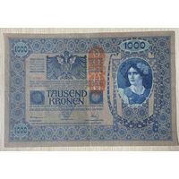 Банкнота 1000 крон Австро-Венгрия 1902 год. С рубля без МЦ.