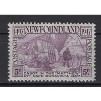 Ньюфаундленд /Newfoundland 1947** 450 лет открытия Ньюфаундленда, Джон Кабот у мыса Бонависта Mi#244