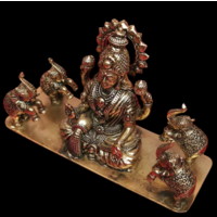 Статуэтка Лакшми Богиня благополучия, богатства, удачи и счастья со слониками Бронза Индия