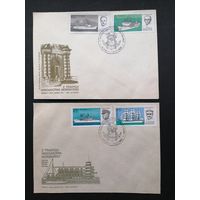 Польша 1980 Три КПД с полной серией марок "Учебные корабли Польши" (спецгашение) Mi.2699-2704 каталог 2.50 евро