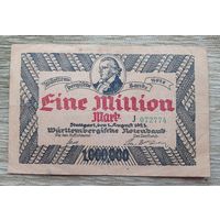 Werty71 Германия Веймар 1000000 марок 1923  банкнота 1 миллион гроссгельд Вюртемберг Штутгарт