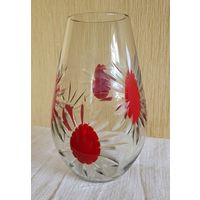 Ваза, цветное стекло, винтаж.