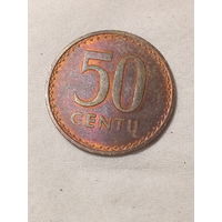 50 центов Литва 1991 год
