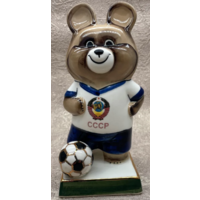 Статуэтка Олимпийский Мишка Футболист Фарфор Вербилки