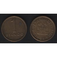 Португалия km614 1 эскудо 1986 год (старый тип) 18мм (p0