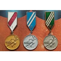 Спортивные медали Комплект1,2,3 места Лёгкая атлетика.