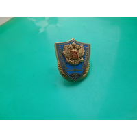 Знак 50 лет  авиационная безопасность. Латунь. Зажим