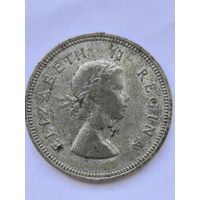 1958 Южная Африка 2 шиллинга 1958. 0.500 ag