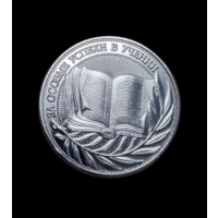 Серебряная школьная медаль РФ За особые успехи в учении 2 степени