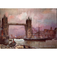 Почтовая карточка "Клиппер "Гайдамак" на Темзе. 1860 год"