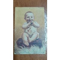 Открытое письмо Чистая открытка Счастливец Издание Ришар Петроград Циргес Типография Голике и Вильборг Дети Юмор