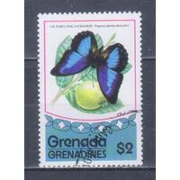 [2338] Гренада-Гренадины 1975. Фауна.Бабочка. Концовка серии.Гашеная марка.