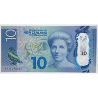 Новая Зеландия 10 долларов 2015 г. Полимер
