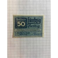 50 пфеннингов (нотгельды) г. Германия.