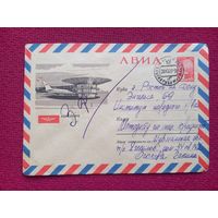 Конверт. Аэропорт Шереметьево! Аксамит 1964 г.