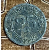 Монета 25 пфеннигов 1920 год. Коблер. Веймарская республика
