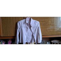 Рубашка белая на девочку 5-6лет, б.у, в хорошем состоянии, ткань стрейч