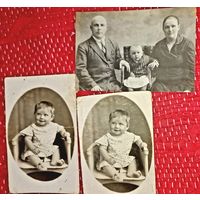 3 фото ребенок 1920годы(А46)