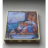 Винтажная двойное складное дамское зеркало