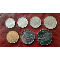 Ватикан. комплект 7 шт. (1, 2, 5, 10, 20, 50, 100 лир) 1969 г.