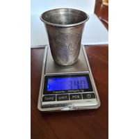 С 1 РУБЛЯ ! РОССИЯ ИМПЕРИЯ  СТОПКА РЮМКА СТАКАН водка СЕРЕБРО 34 гр.  84 проба