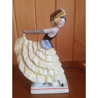 Фарфоровый светильник (ночник) танцовщица ГДР