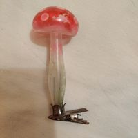Ёлочная игрушка Гриб на прищепке 0086