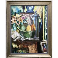 Коробушкин Е.Г;62/82см;1994г;"Натюрморт". 1994г. К/М. 62х82см.
