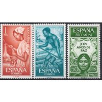 Испанская колония Рио Муни 1965. Персоны. 3 марки Mi 60-62