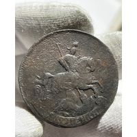 2 копейки 1758 года без МЦ.Перечекан.Диаметр.Кладовая.Состоян ие!