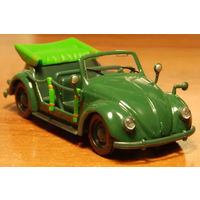 Модель автомобиля Фольксваген-Жук "кюбельваген" 1948 г. 1:43 (европейская журналка "Victoria")