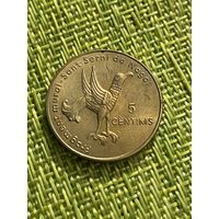 Андорра 5 сантим 2003 г (редкая , малый тираж , Церковь святого Сернина в Наголе )