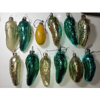 Ёлочные игрушки - ОГУРЦЫ . СССР .