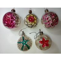 Ёлочные игрушки - Звёздочки , СССР .